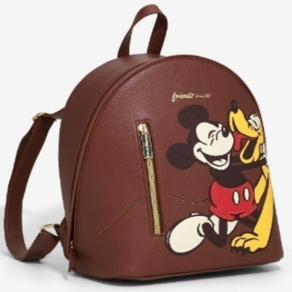 Danielle Nicole Brown Backpack with Mickey and Pluto Design - Picture 2 of 10